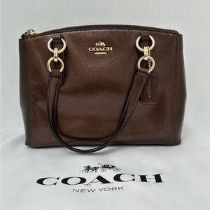 Coach Bronze Handbag, Pre-owned like new.